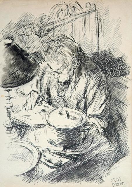 Верейский Г.С. У лампы. 1944 Верейский Г.С. У лампы. 1944